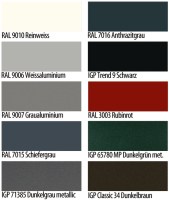 Standardfarben ohne Aufpreis